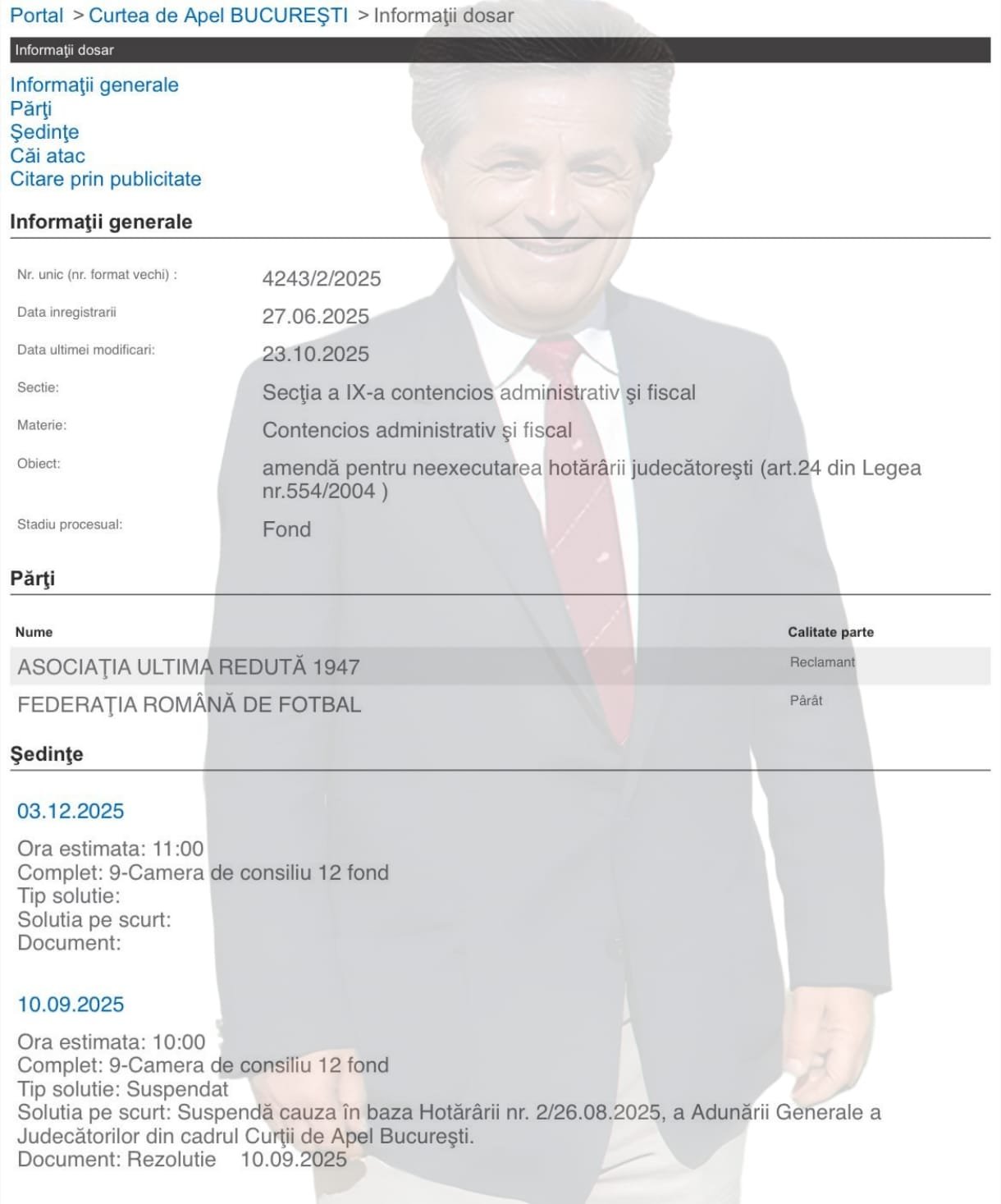 Comunicat oficial – Asociația Ultima Redută 1947